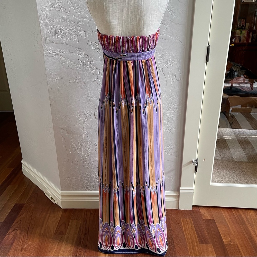 Karlie Boho Strapless Maxi Silhouette Dress Size: Medium‎ - Picture 4 of 10